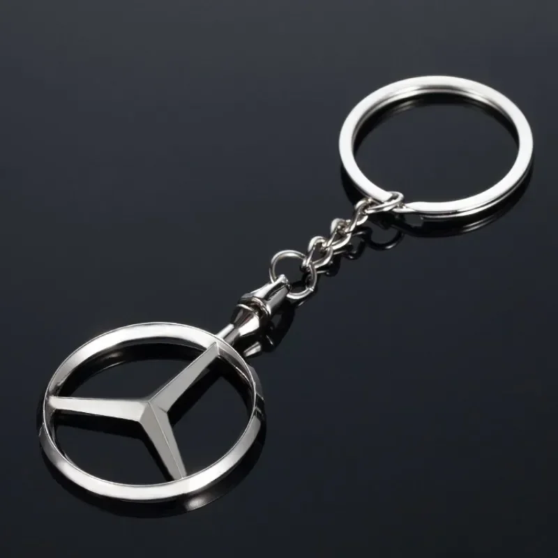 1pcs Metal Car Keychain Key Ring Key Holder Key for Mercedes Accessories for Benz W210 W211 W176 W203 W204 W212 CLA CLK GLA GLC