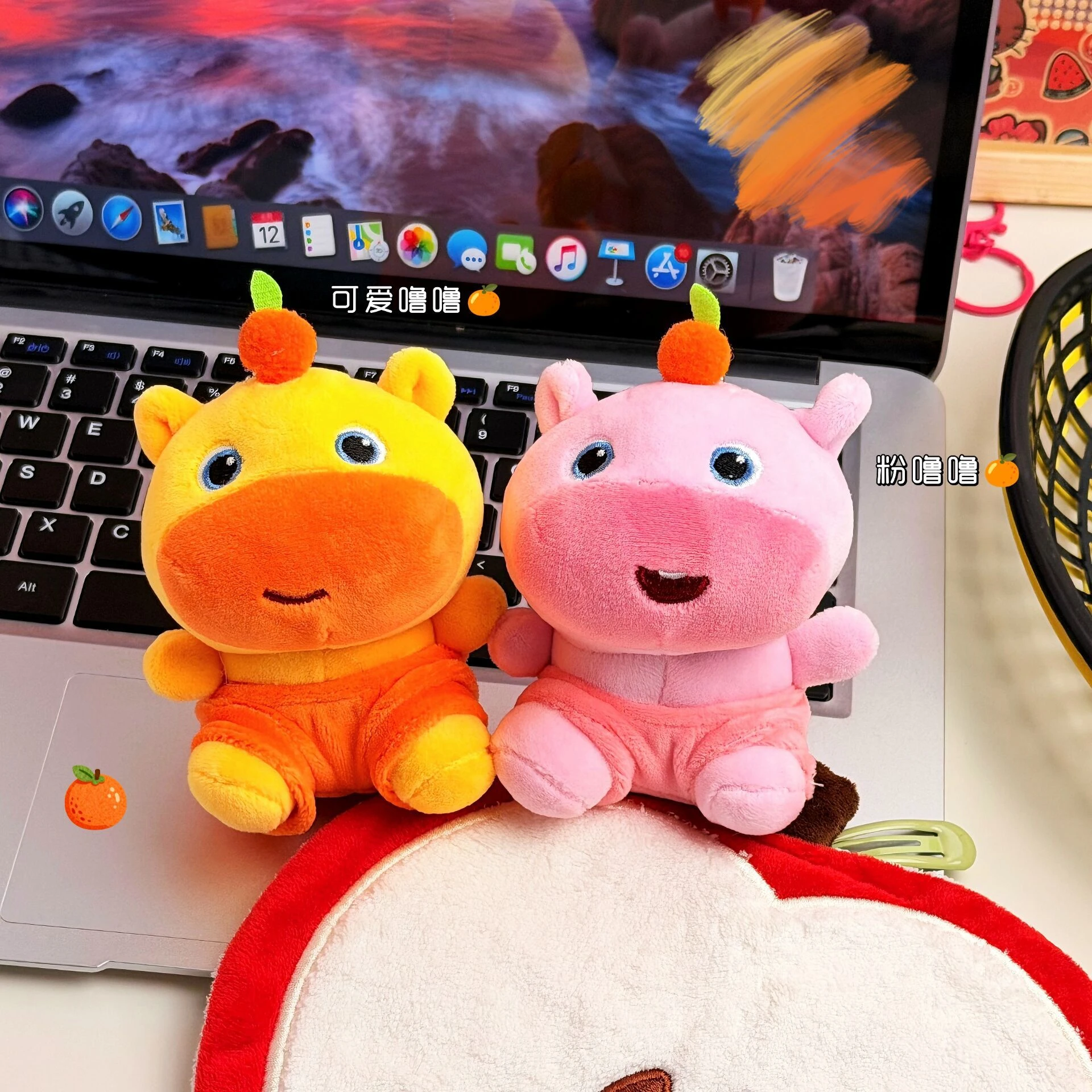 Cute Capybara Lulu Sister Plush Doll Keychain Soft Fluffy Stuffed Animal Pendant Lovely Cartoon Ornament For Backpack