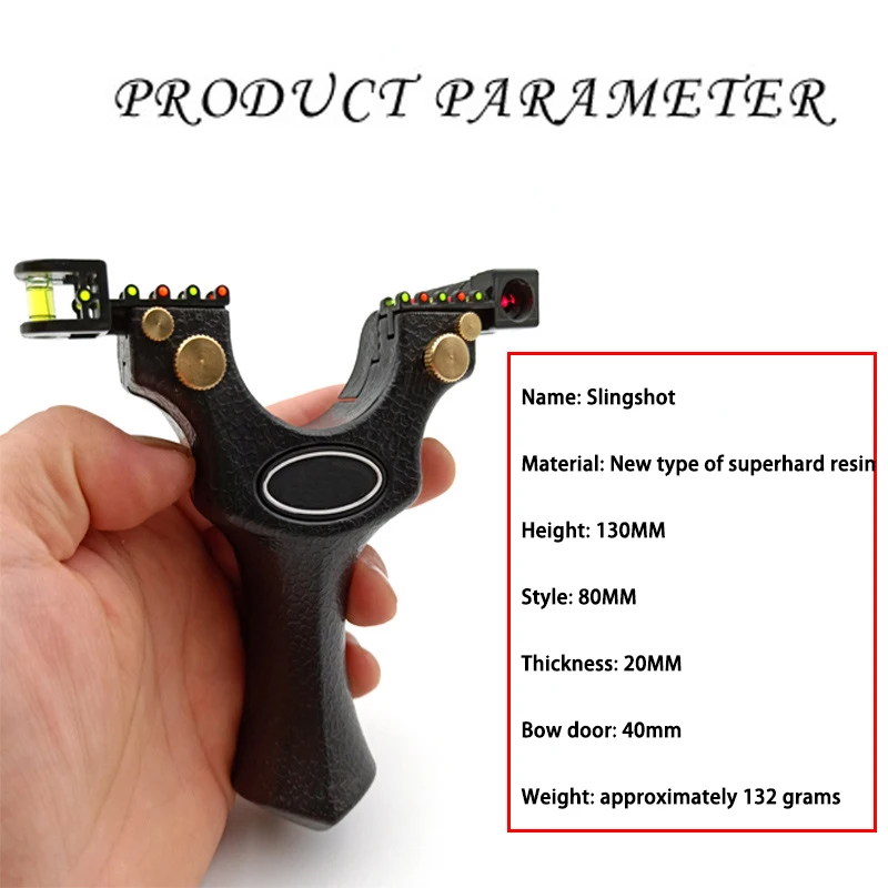 

Slingshot High Precision Laser Shooting Hunting Sight and Laser Sight slingsshot Speciality Catapult for Outdoor Flat Leather