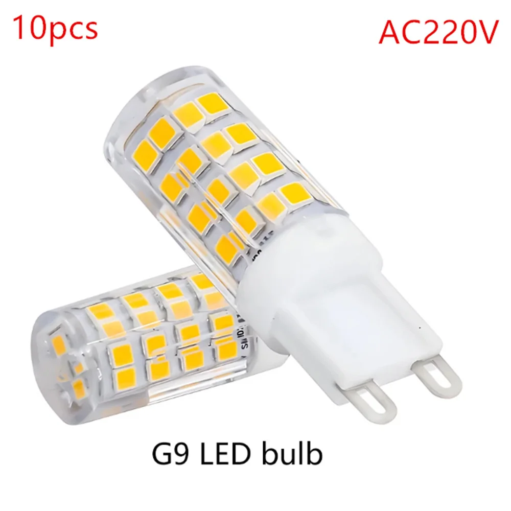 10pcs Mini G9 E14 AC 220V 240V Ceramics LED Corn Bulb Capsule Crystal Light Warm White Lamp Replace Halogen Chandelier Lights