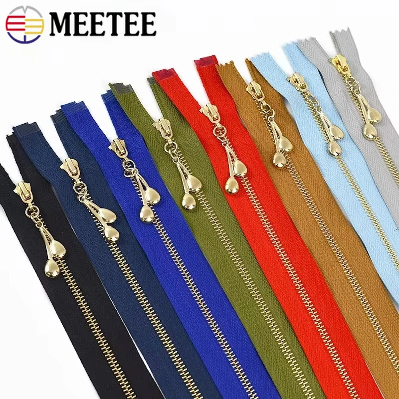 

5/10Pcs Meetee 3# Metal Zipper 15-30cm Close-End 40-70cm Open-End Zips Bag Closure Zippers Repair Kit Garment Sewing Accessories