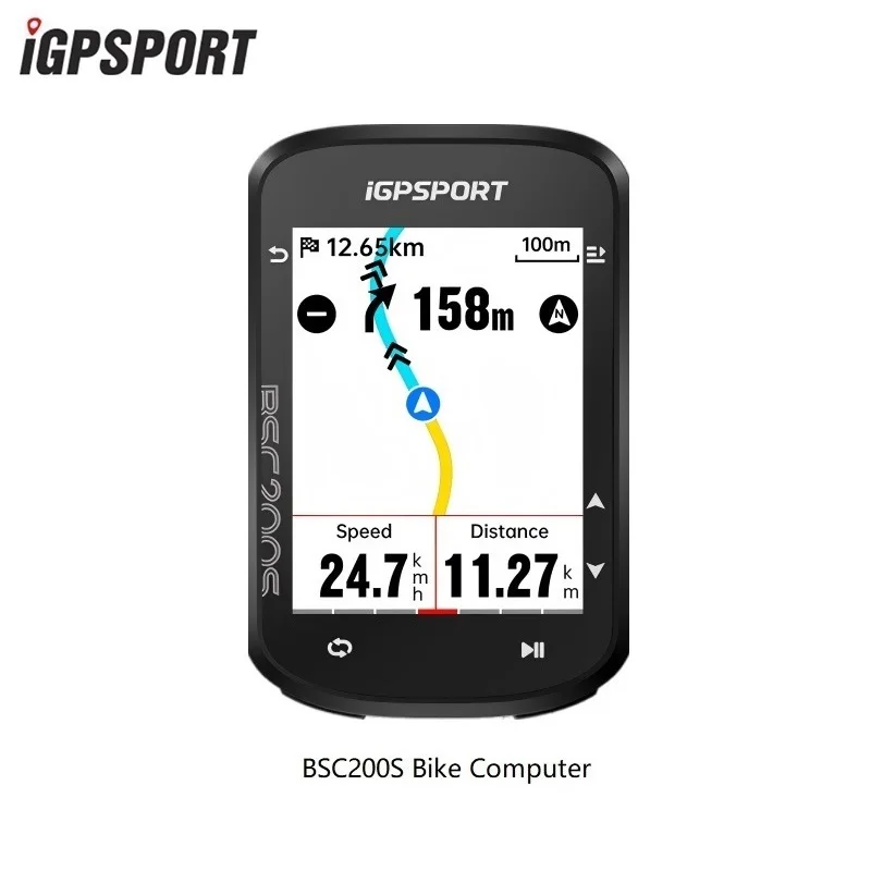

GPS-компьютер IGPSPORT BSC200S с беспроводным цветным экраном, спидометр, цифровой навигатор, секундомер, одометр для велосипеда