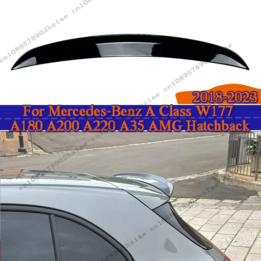 

Задний спойлер автомобиля для Mercedes-Benz A Class W177 A180 A200 A220 A35 AMG Hatchback 2018-2023, задняя крышка багажника Canard, диффузор, крышка