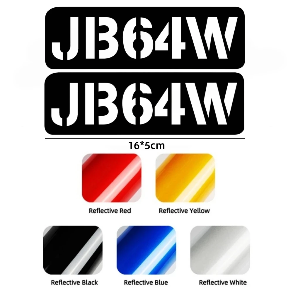 Reflective Door Side Fender Sticker Bonnet Door Window Trunk Body Vinyl Decal For Suzuki Jimny JB74W JB64W JB43V Accessories