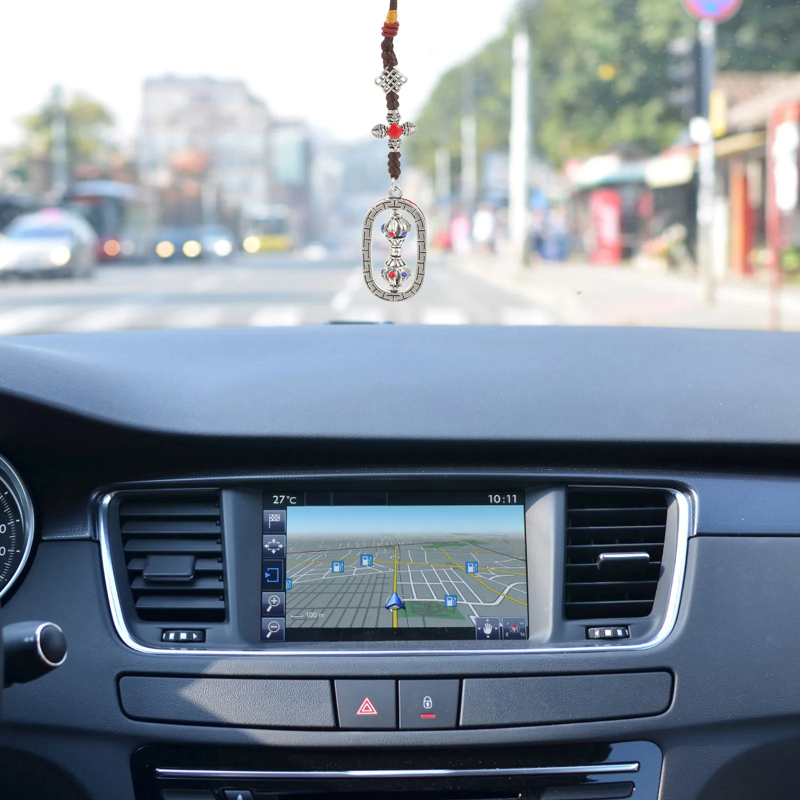 

Alloy Prayer Wheel Pendant Light Weight Car Hanging Decor Bag nament Creative Design Nationality Decoration