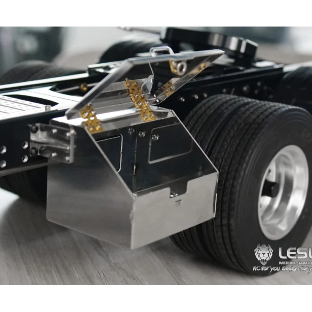 TGX ツールボックスシミュレーションステンレス鋼シルバー 1/14 タミヤ RC MAN TGX リモートコントロールトラクタートラック修正されたおもちゃの部品
