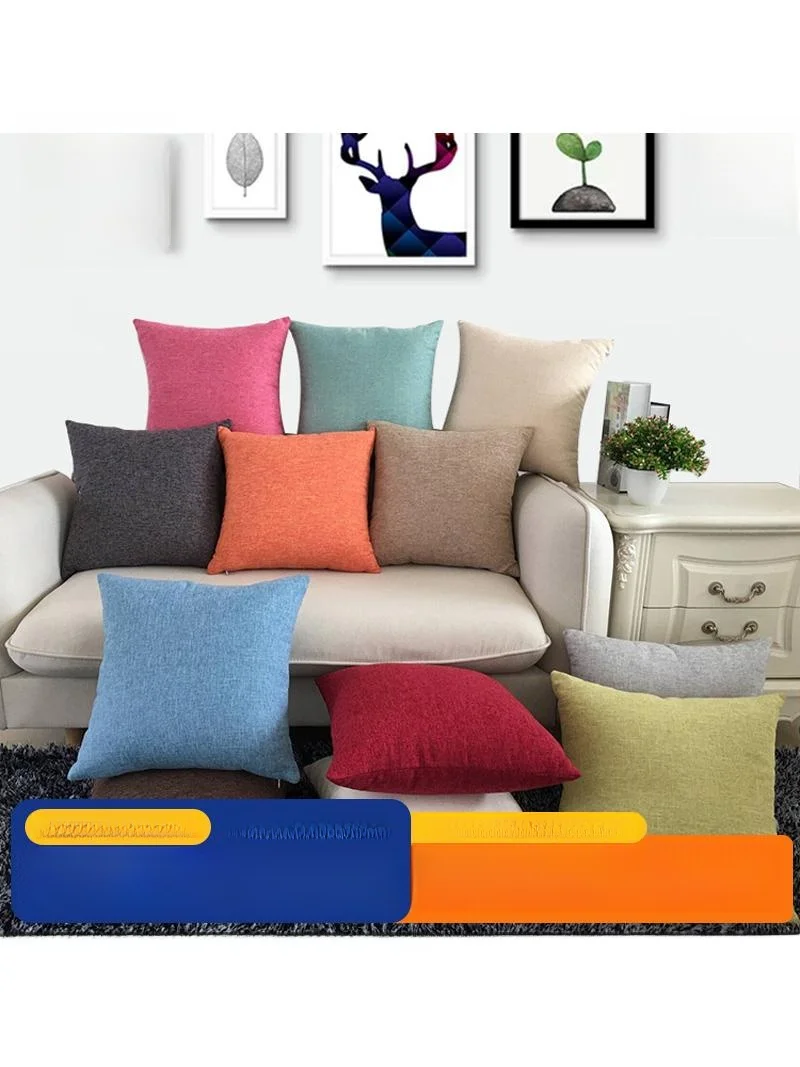 

Однотонная наволочка для дивана, офисного кресла, простой чехол для автомобильной/домашней подушки для спины, аксессуары для домашнего декора