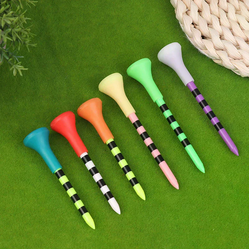 10/20/30Pcs 70/83MM Golf Nail TEE Plastic Seat Cover Head Cover Serve Golf Tee Seat Ball Holders Mix Color Training Aids