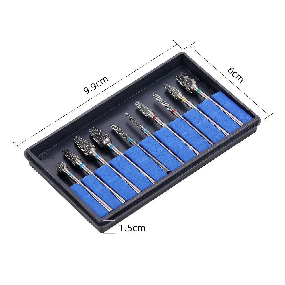 10 Pcs/Box BAISTRA Dental Carbide Drills Kit HP 2.35mm 135℃ Autoclavable Universal Grinding/Removing/Polishing Dentistry Tool