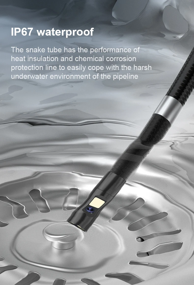 360 ° Rotating Dual-Lens Endoscope, 3.9MM 5-Inch IPS Endoscope Inspection Camera, Automotive Mechanical Industrial Endoscope