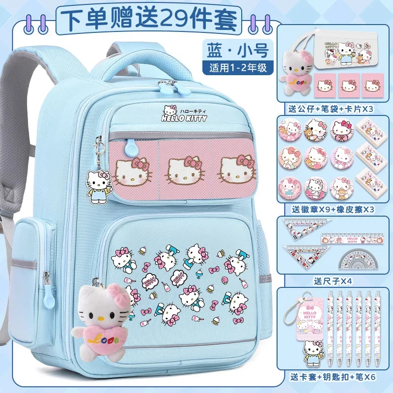 Sanrio New Hello Kitty Student Schoolbag Stain-Resistant Casual and Lightweight Shoulder Pad Large Capacity Cute Backpack