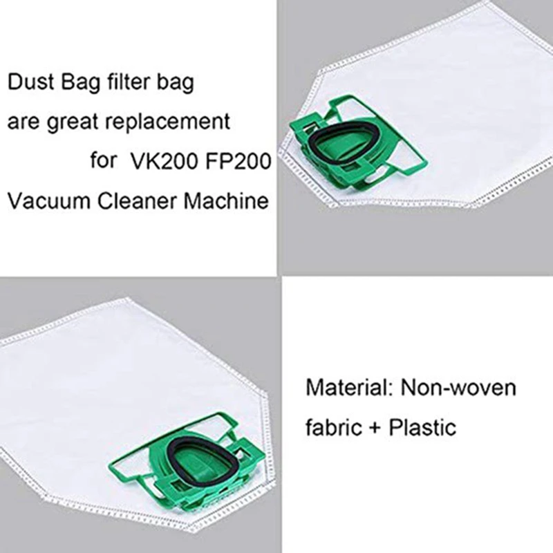 Vacuum Cleaner Parts For Vorwerk Kobold VK 200/FP200,Include 4 Vacuum Cleaner Bags,2 Motor Filters,1 Fragrance Sticks