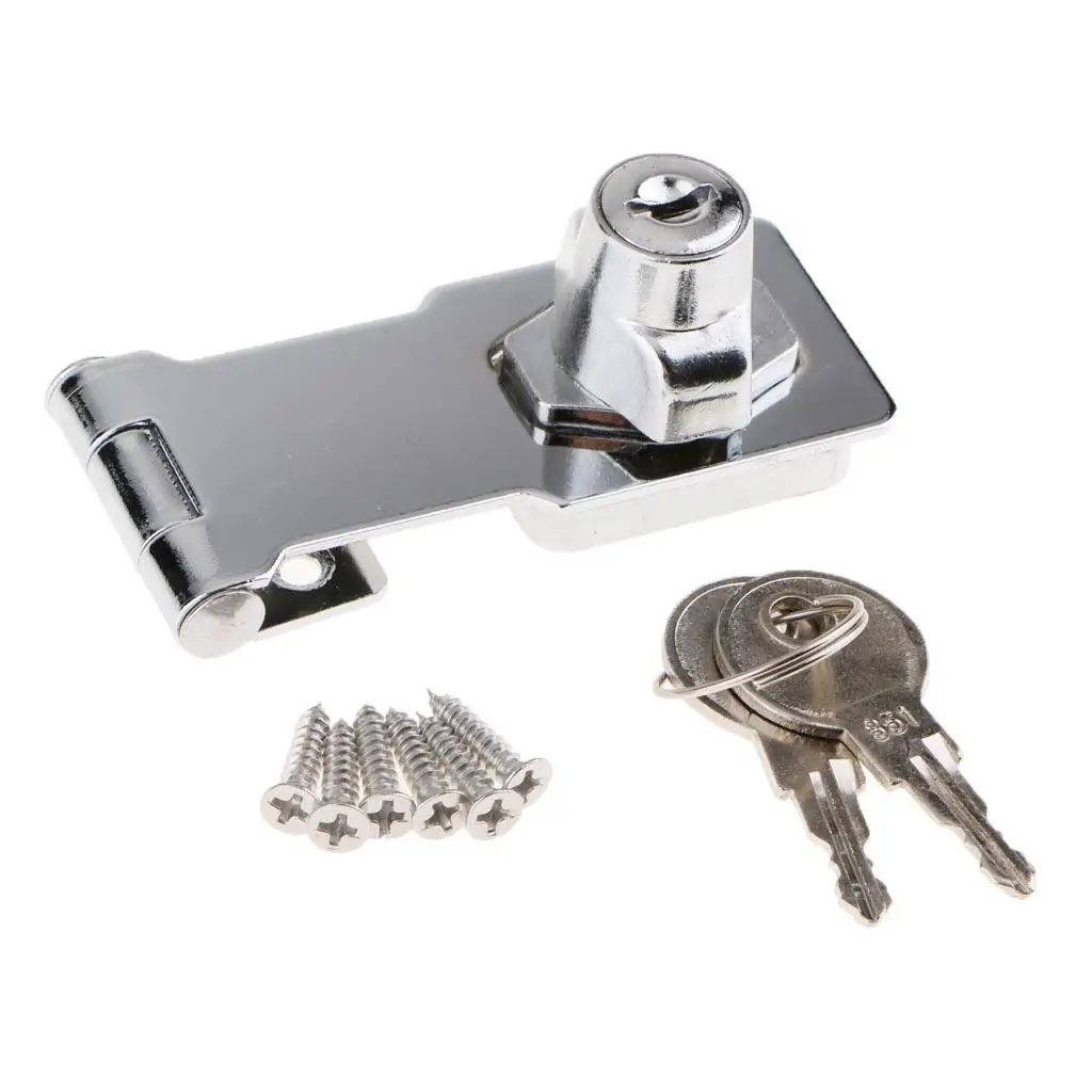 

2-6pack Zinc Alloy Door Entry Lock Security Bolt Anti-theft Lock Buckle 3‘’
