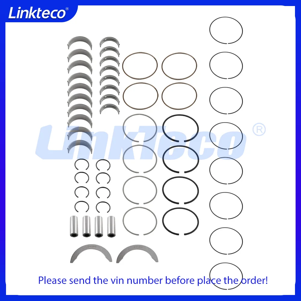 Rebuild Engine Crankshaft Piston&Ring Connecting Rod Main&Conrod Bearing Fit 1.6 L T For Hyundai Accent Verna Kia Optima Soul