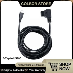 COLBOR VC300 D-Tap to USB-C V-Mount Battery Cable (9.8') for CL60 CL100X COB LED Video Light