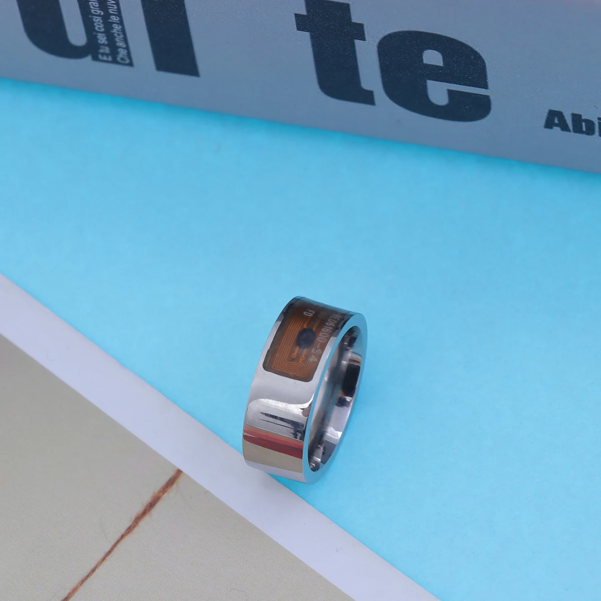 

8mm Tag Smart Ring Wearable Smart Rings Finger Digital Ring for Phone with Functions - Transparent(#8)