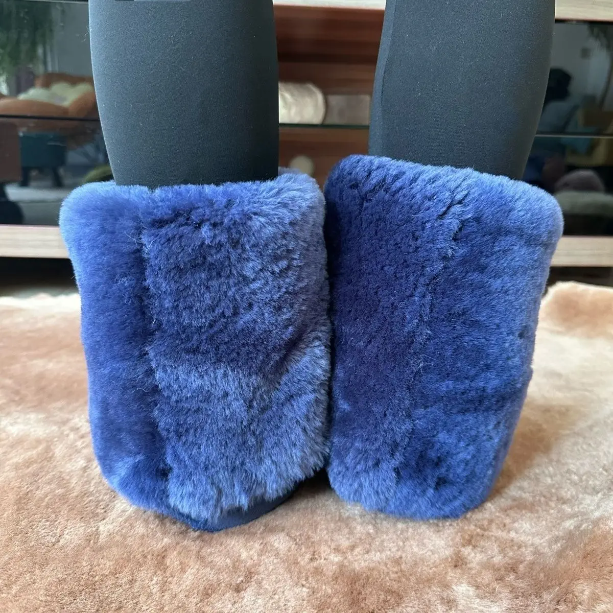 Winter Fleece Socks Leather Socks Heating Cold Repellent Warm Stockings Men Women Thigh High Socks Harajuku Thick Vintage Solid