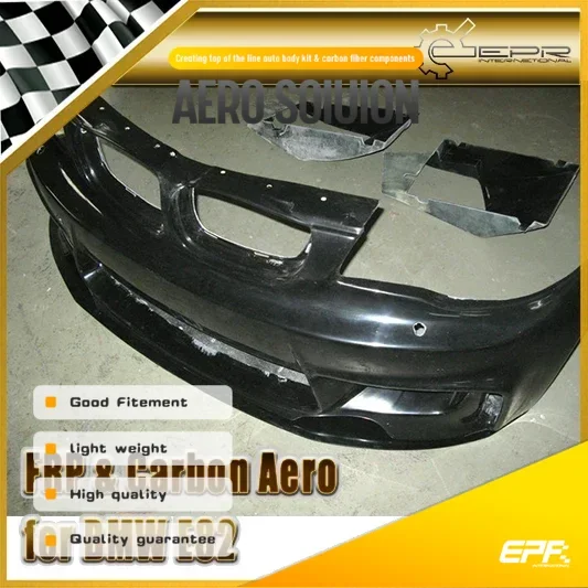 For BMW E82 2 Door Coupe E88 2 Door convertible E87 5 Door Hatch 1 Series Rieger Style Glass Fiber Front Bumper Trim