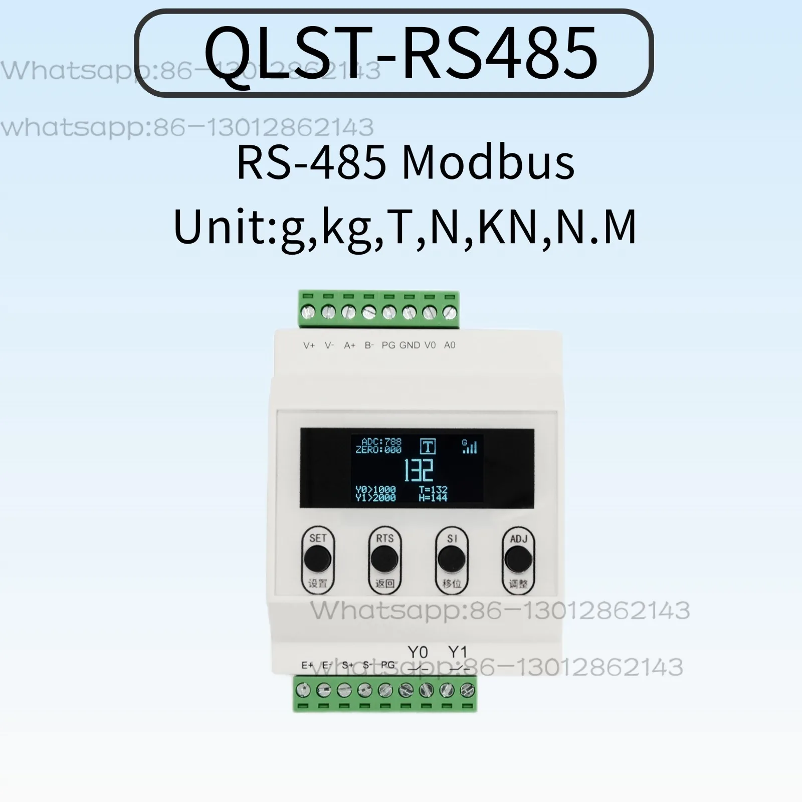 Load Cell Sensor Amplifier Transmitter with Display Anti-Interference Conversion 0-5V 0-10V 4-20mA Rs-485 Modbus Communication