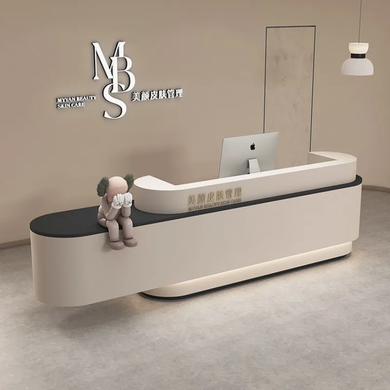 Bar reception simple beauty salon checkout page company front desk dance yoga studio education modern training institution