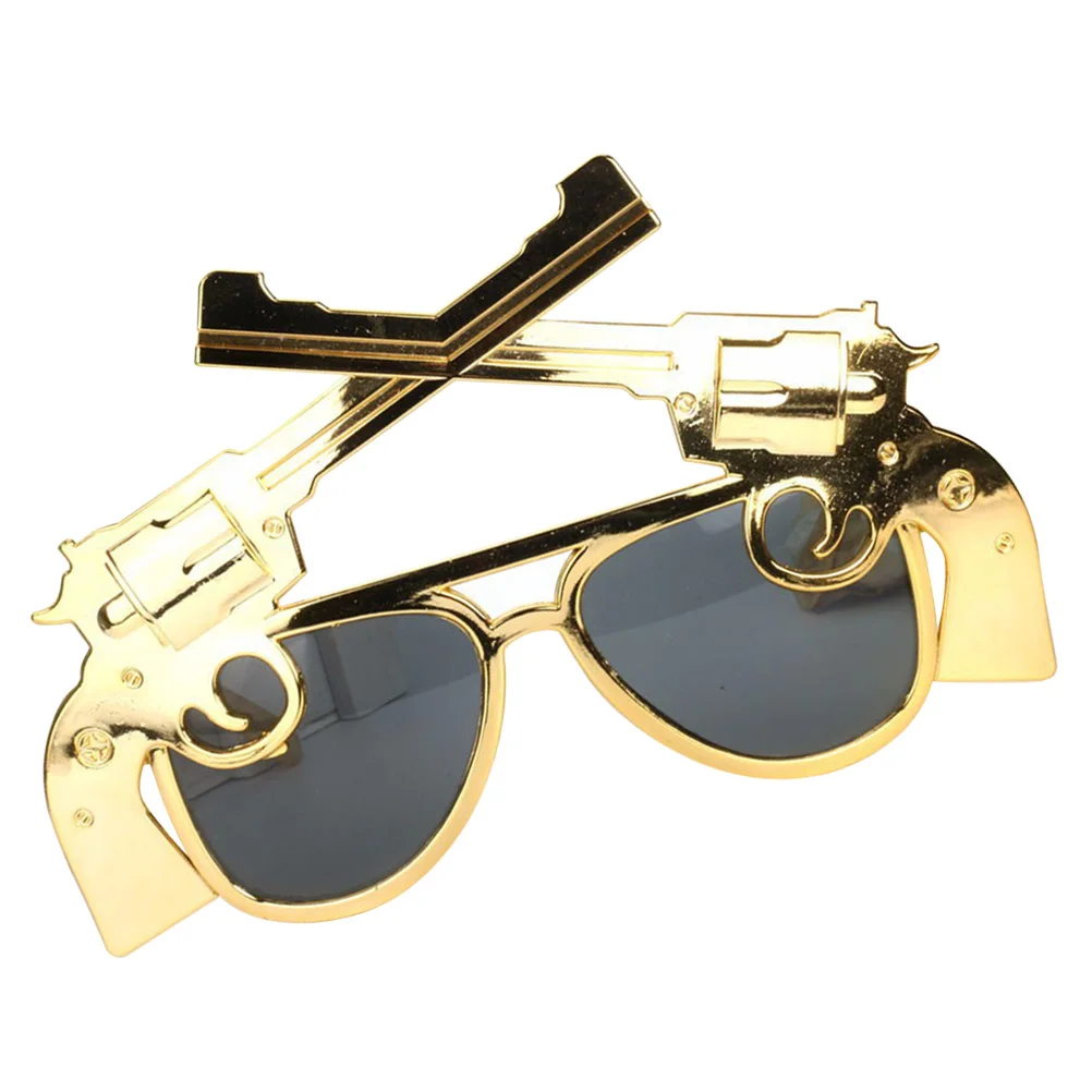 نظارات مكياج مضحكة على شكل مطلق النار الذهبي لحفلات الرقص التنكرية، نظارات مكياج خفيفة الوزن ومريحة #6