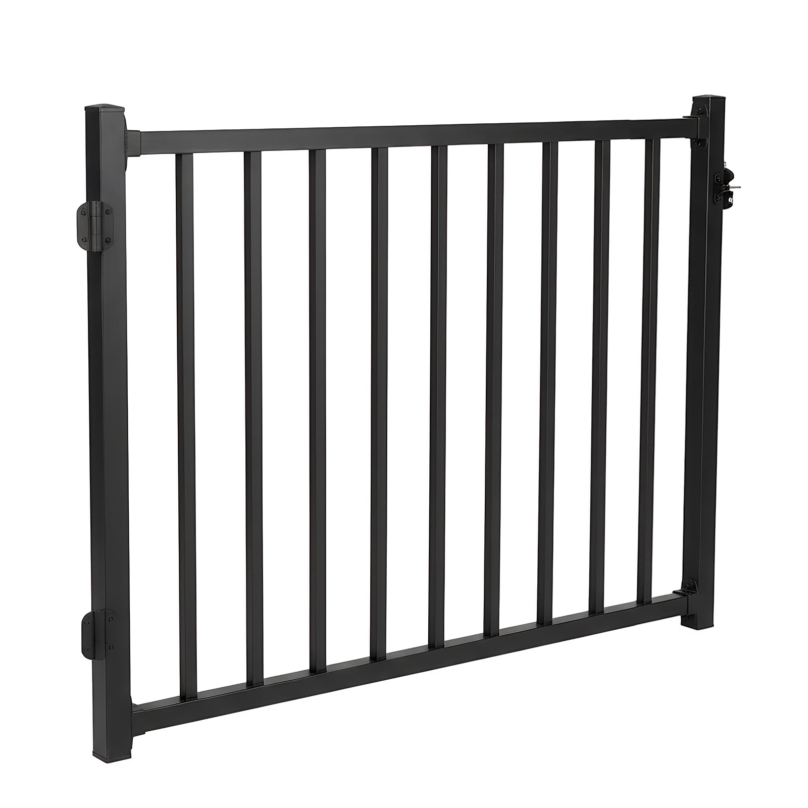 

Perimeter Walls Fence Gate with Latch & Auto-Closing Hinge DIY Deck Railing Doors Rust Proof for Stairs & Doorways