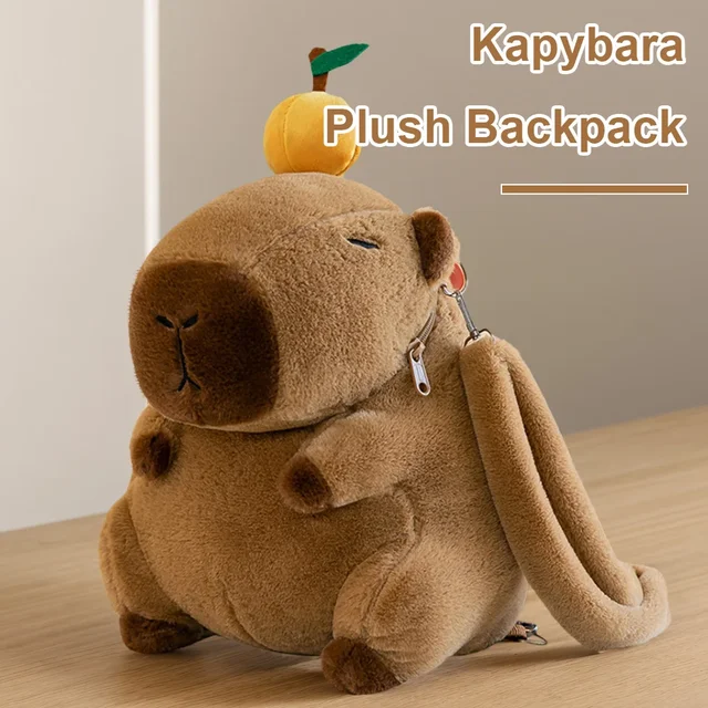 Cute Capybara Plush Backpack Funny Cartoon Capybara Shoulder Bag Student Fur Bag Plush Capybara School Bag for Kids 4 Cute Capybara Plush Backpack Funny Cartoon Capybara Shoulder Bag Student Fur Bag Plush Capybara School Bag for Kids 4