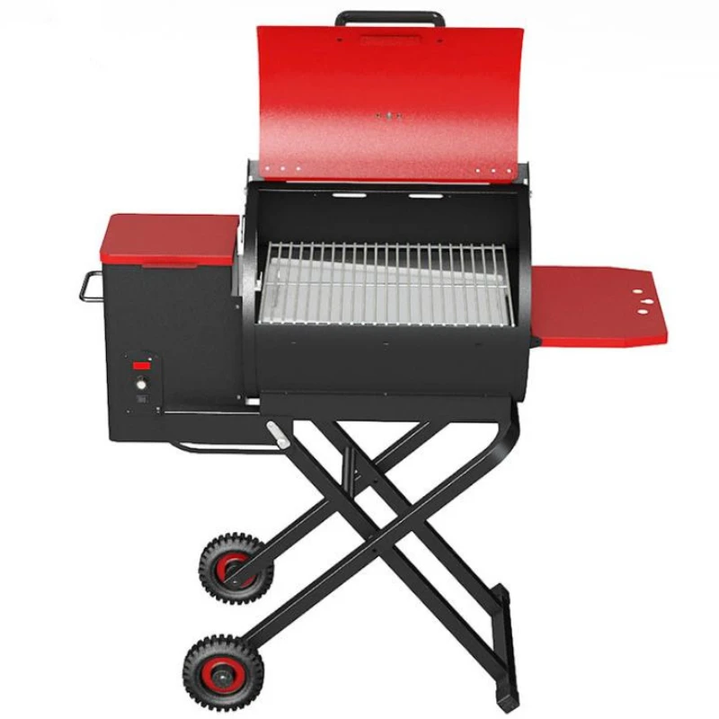 

Barrel Professional Electric Grill Pellet Tube Grill BBQ Pellet with Tolling Cart for Backyard