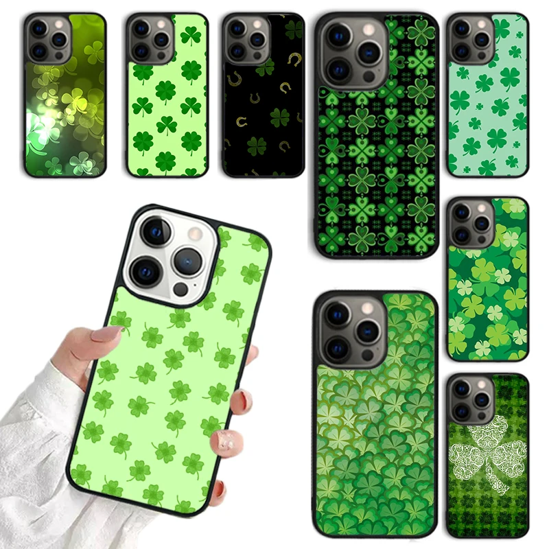 Ireland Shamrock Lucky Phone Case For iPhone 16 15 14 13 12 Mini 11 Pro Max Plus X XS Max XR Cover Shell coque