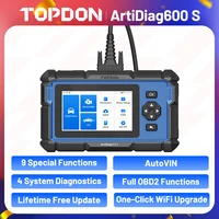 TOPDON ArtiDiag600S OBD2 escáner herramienta de diagnóstico de coche ABS automotriz SRS TPMS prueba de motor herramienta de taller mecánico de reparación de automóviles