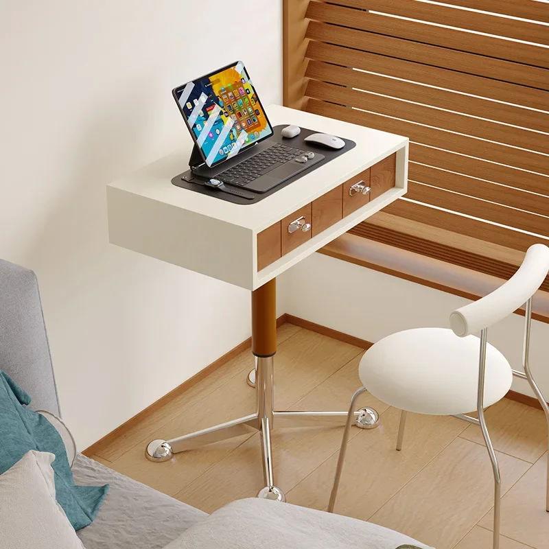 

Medieval dresser small desk living room mobile coffee side table cream style bedroom lifting makeup bedside table