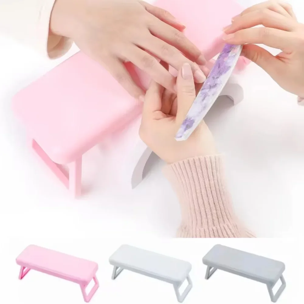 Folding Nail Hand Manicure Rest Arm Stand Pillow Cushion Holder Table Desk Armrest Support Cushion Polish Nail Manicure Tools