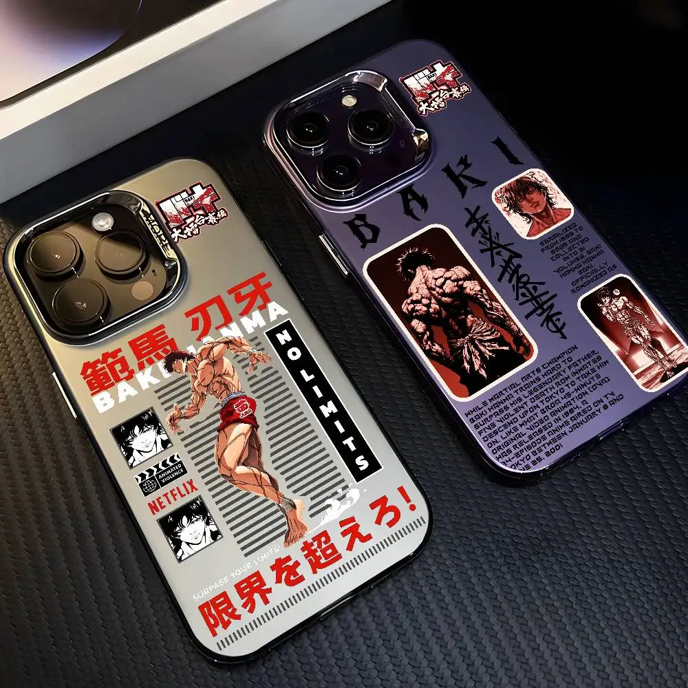 Casing Ponsel B-Baki HanmaS Keren Untuk IPhone 17 16 15 14 13 12 11 Pro Max Air Multicolor Matte Metallic Aurora Funda