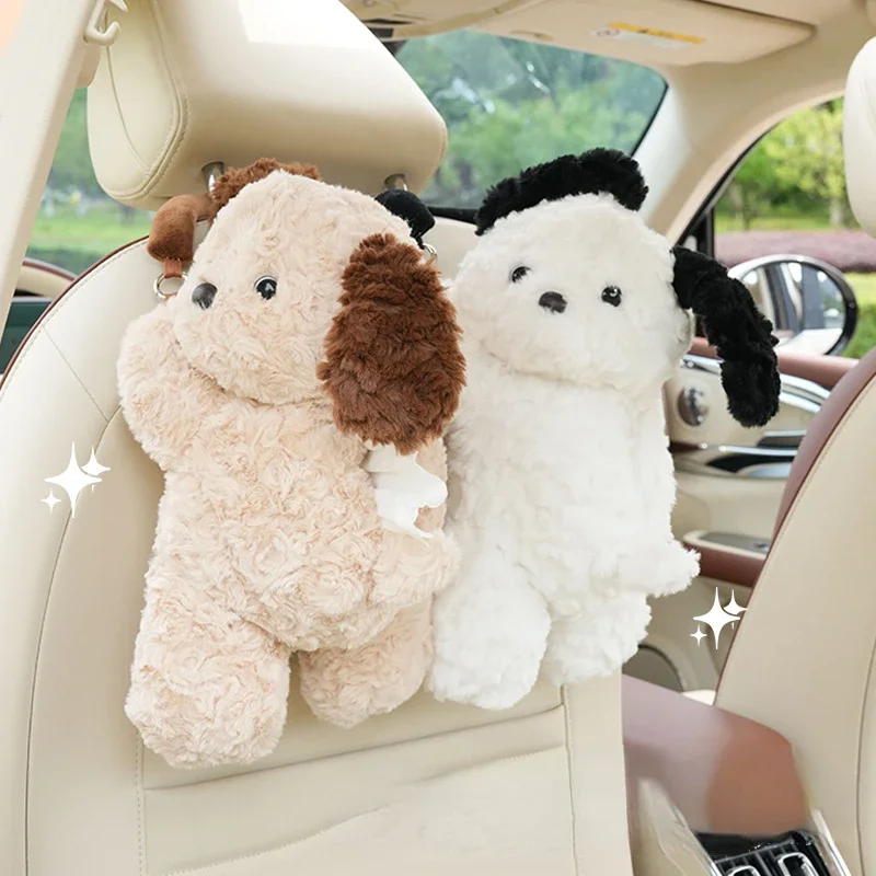 1pc Universal Car Tissue Hanger Doll Cute Creative Hanging Tissue Holder Plush Vehicle Tissue Case Paper Box
