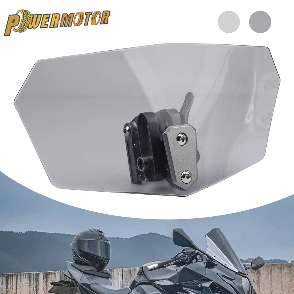 

Универсальный мотоциклетный прозрачный регулируемый ветровой дефлектор для Kawasaki BMW Ducati Honda Yamaha, аксессуары