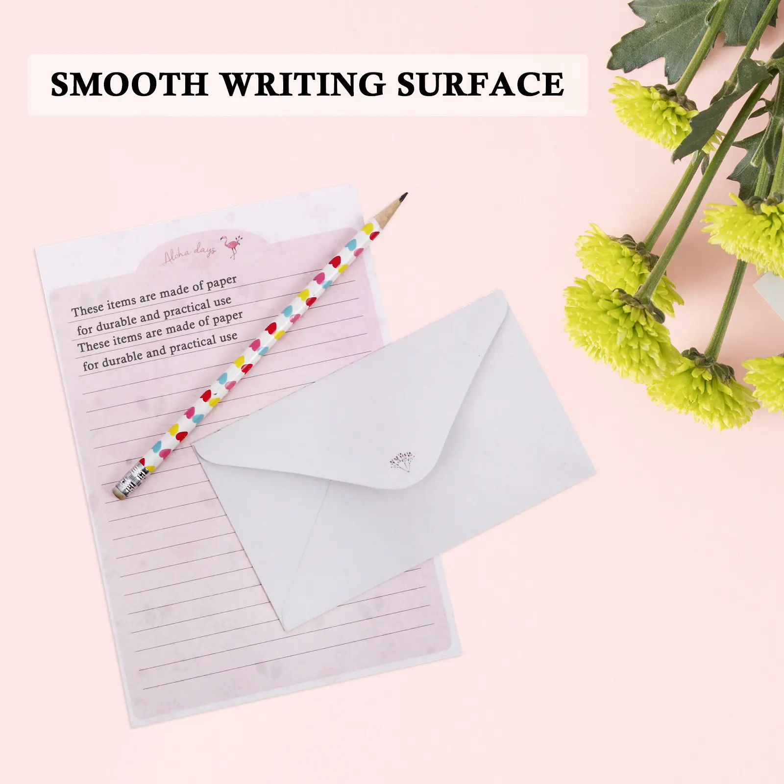 8Sets Floral Animal A5 Writing Paper Stationery Paper and Envelopes Set Smooth Writing Surface Elegant Pattern for Party