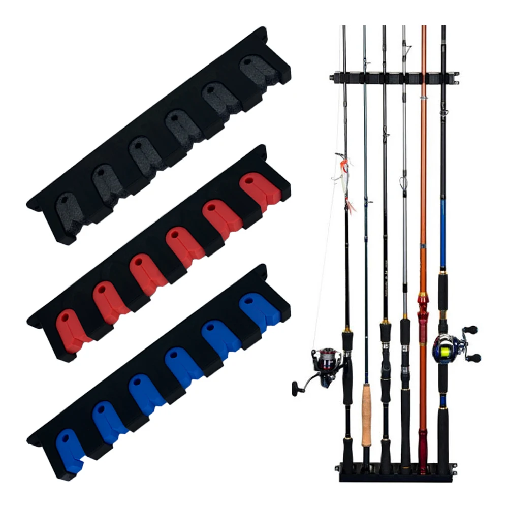 1pc Fishing Rod Display Stand Wall Mount Bracket Storage Rack Plastic Fixture Fishing Rod Rack Fishing Tackle Accessory Rack