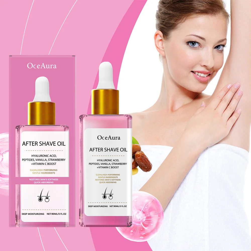 Strawberry Vanilla After Shave Care Oil 90ML Women Smooth Skin Moisturizes Soft Serve Hair removal Shave Oil After Shave Oil﻿ ﻿