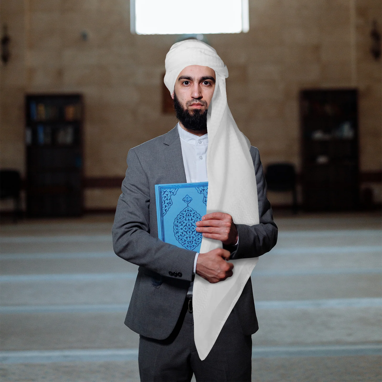 

Мужской арабский платок, удобный гладкий материал, арабский шемаг для повседневной носки, мусульманский хиджаб, платок в Дубае, платок в Дубае