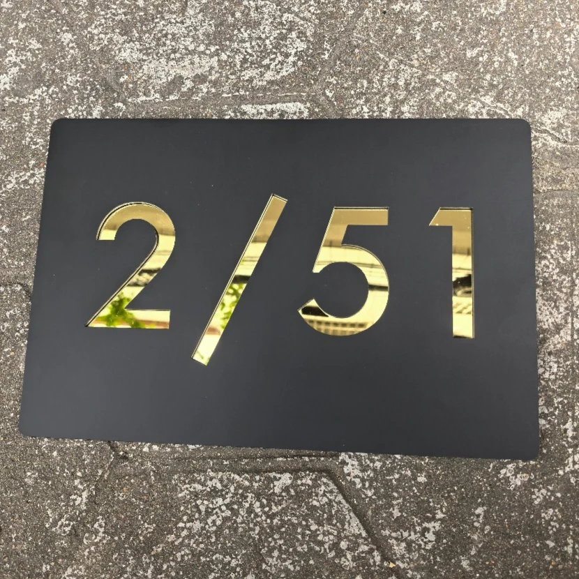 Large External House Numbers Sign Personalized Modern Residential Number House Plate 3D Laser Cutting Acrylic Numbe Street Sign