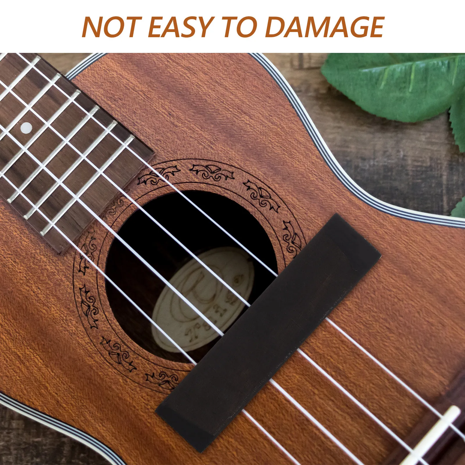 Black Ebony Wood Guitar Bridge Blank Acoustic Guitar Wooden Bridge DIY Materials for Music Instruments Longlasting Smooth Finish