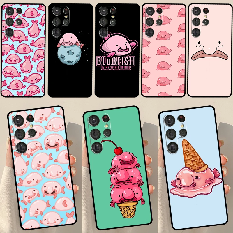 Blobfish Phone Case For Samsung Galaxy S23 S21 S22 Ultra S8 S9 S10 Note 10 Plus S20 FE Cover Funda