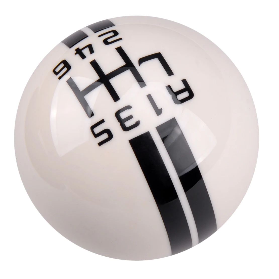 6 Speed White Manual Gear Shift Knob Ball Fit for Ford Mustang Shelby GT 500 Cobra MT Car