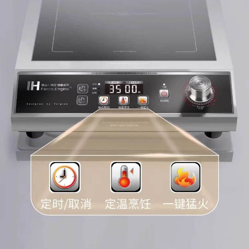 3500W High Power Induction Cooker Commercial & Home Powerful Fire Temperature Control Cooking Stove