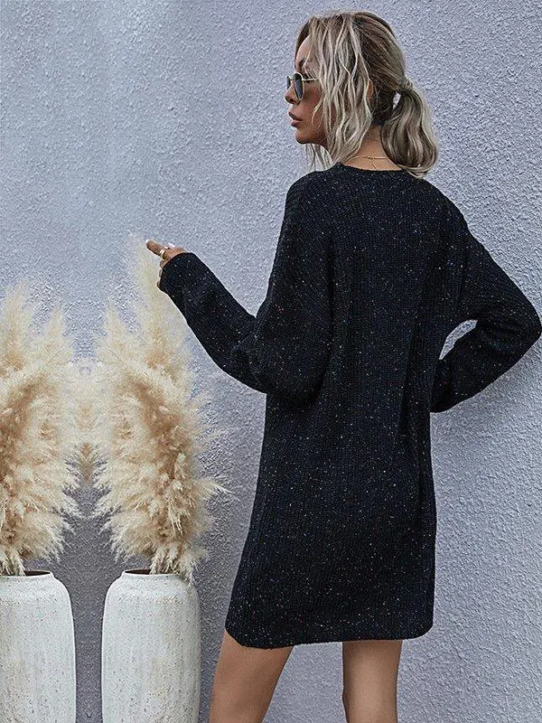 Csa Retro Boting de punto para mujer, suéter, falda, estilo urbano, aodón orgánico, manga larga, cuello en V, ajuste reg...