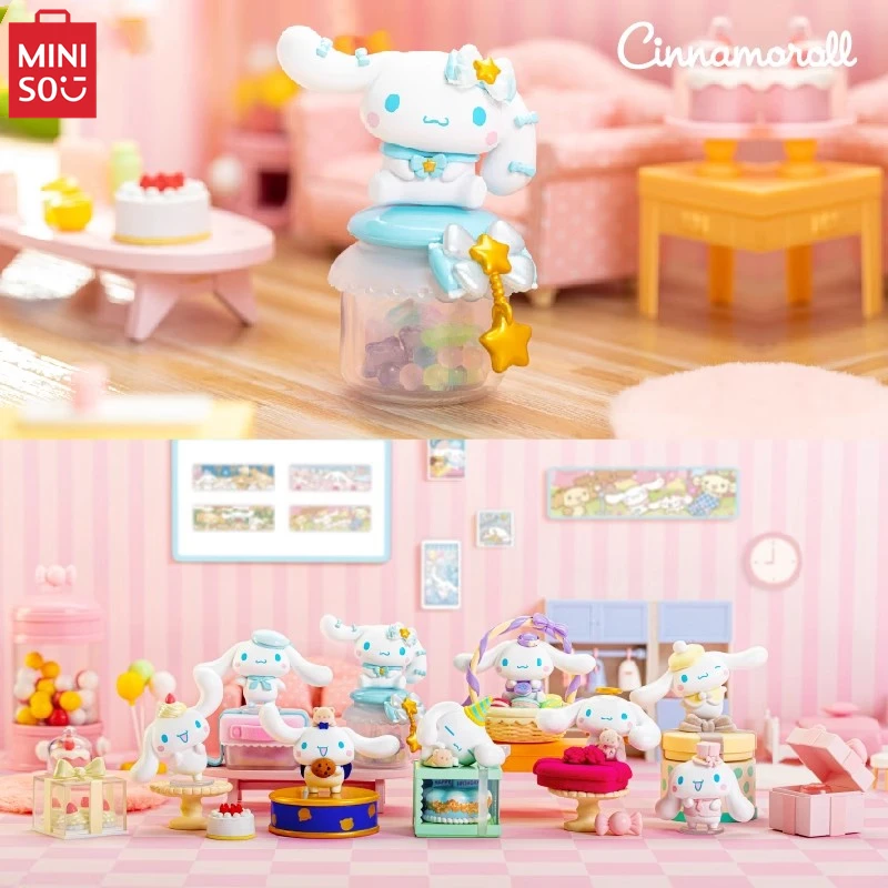 

Подарочная серия MINISO Sanrio Cinnamoroll, кавайная модель, аниме украшение, детская игрушка, подарок на день рождения