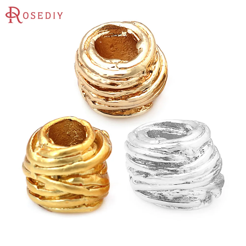 50PCS 18K Gold Color Brass Wire Bracelets Beads Spacer Beads High Quality Jewelry Accessories Making Rosediy official-website