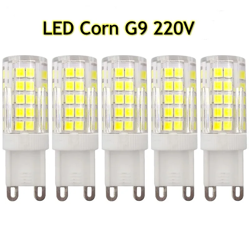 

5pcs G9 LED Lamp Bulb AC220V 3W 5W 7W 9W 12W 2835SMD Chip Ceramic LED Light Bulb replace Halogen G9 for Chandelier Energy Saving