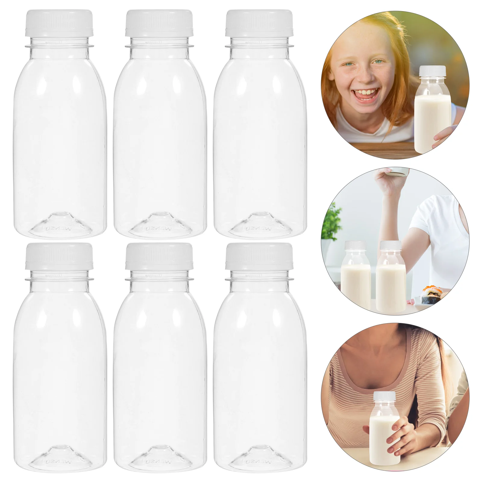 10 Pcs Travel Kettle Pudding Bottle Fresh Milk Yogurt Transparent Water Carton Beverage Plastic Child