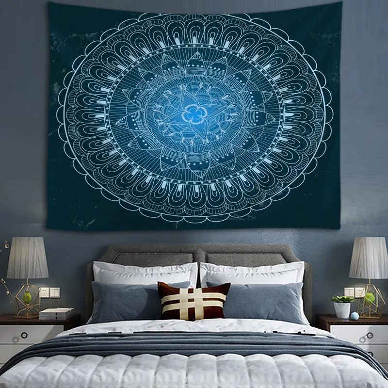 Mandala Tapestry Polyester Bohemian Wall Hanging Decor Blanket Indian Style Yoga Sleeping Tapestry Mandala Wall Fabric